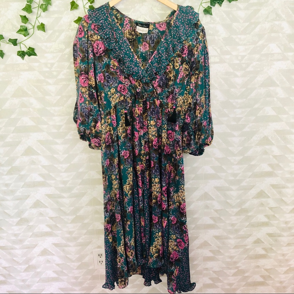 Vintage 1970s Diane Frez floral midi dress